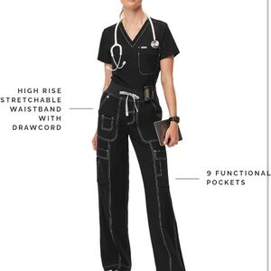 FIGS Yendi Cargo Scrub Pants XS Petite